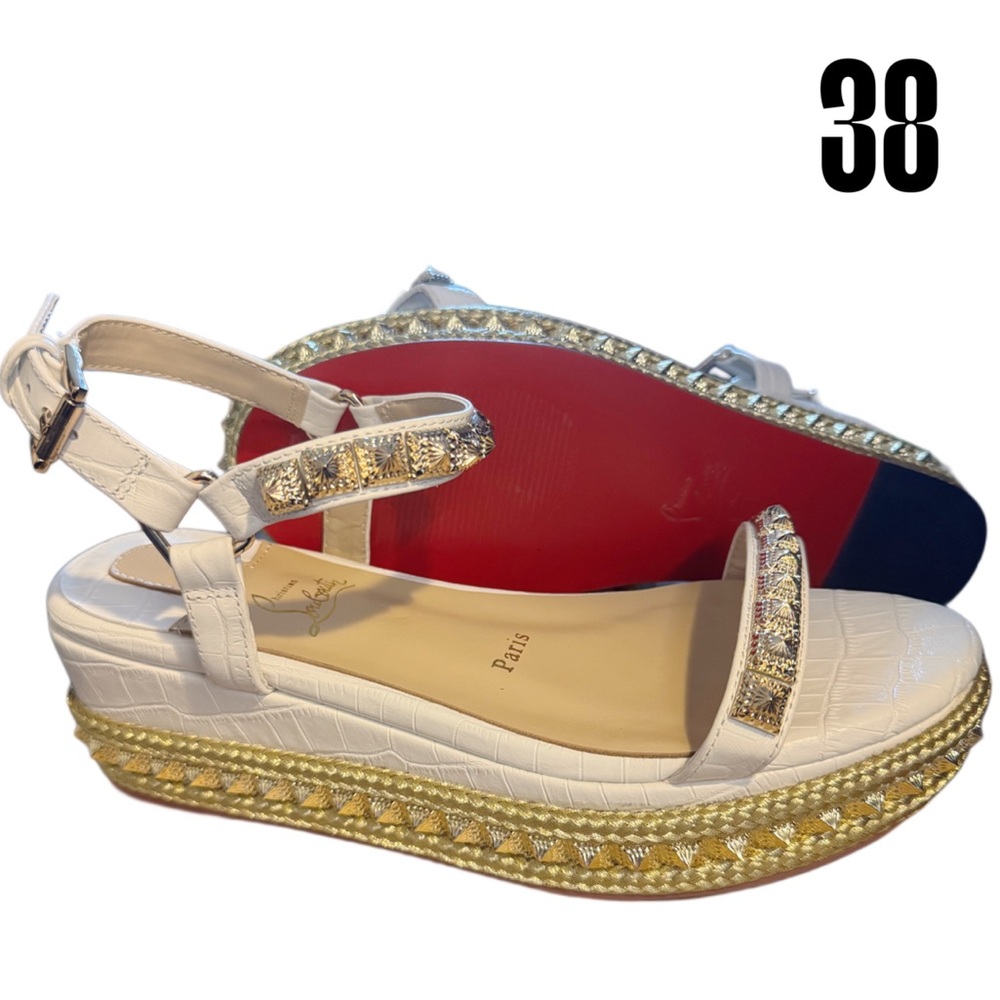 White and Gold Women's Sandals